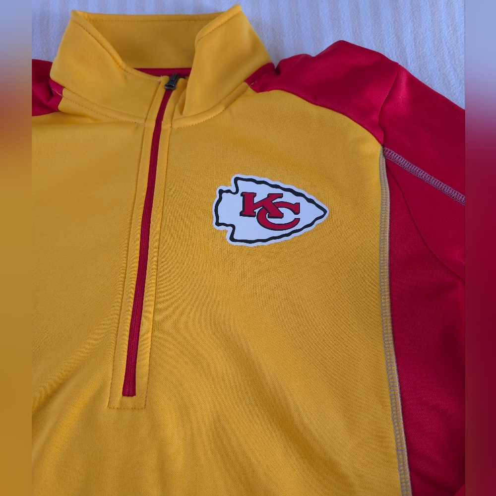 NFL New Era Kansas City Chiefs Quarter-Zip Size:Medium - Picture 2 of 7